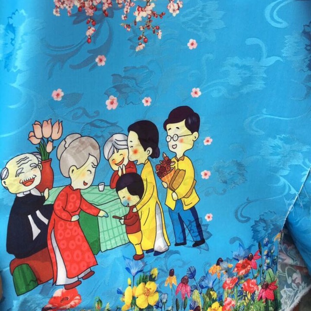 set 2,5m vải gấm đoàn viên