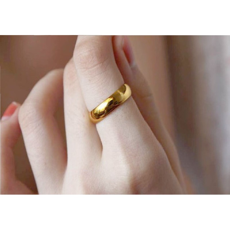 Nhẫn cặp 2 chiếc - mạ vàng 24k ( Nhẫn cưới - Nhẫn đính hôn - Nhẫn tình yêu )