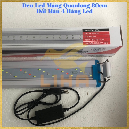 Led Máng Quanlong QL80A (30W-80cm) - Đèn Led Cho Hồ Thuỷ Sinh, Hồ Cá