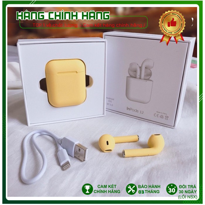 Tai Nghe Bluetooth i12 TWS Bản Full Chức Năng Cảm Biến Vân Tay Bảo Hành 1 đổi 1 trong 30 ngày | BigBuy360 - bigbuy360.vn