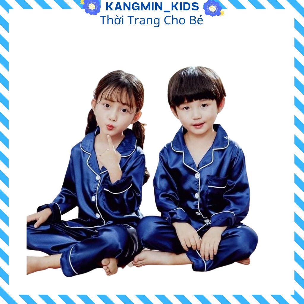 Bộ pijama dài tay cho bé KANGMIN KIDS, đồ ngủ pijama cho bé trai bé gái PM16, quần áo bé gái bé trai từ 6kg-28kg