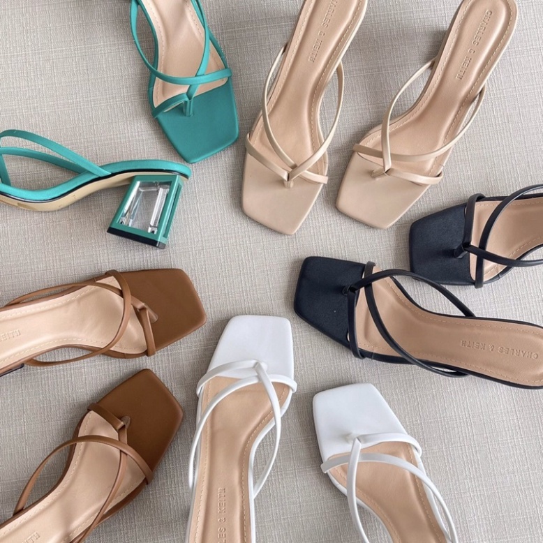 Guốc cao gót quai kẹp gót mika bọc cao 7cm