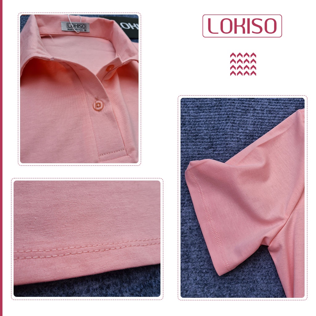 Đầm polo nữ body tay ngắn suông có cổ thun cotton LOKISO VD02