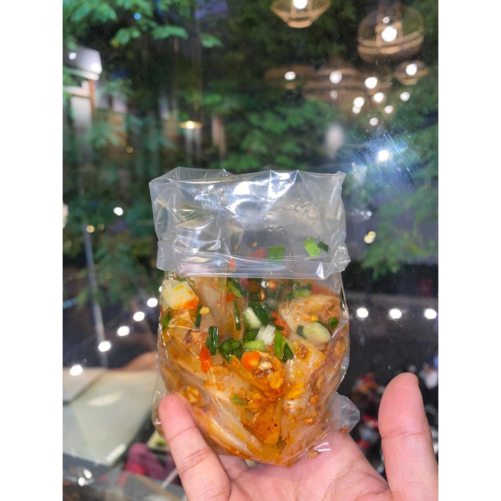 Bánh tráng trộn mỡ hành mắm me lục vị độc quyền Snack Cô Tấm ngon đỉnh Hà Nội