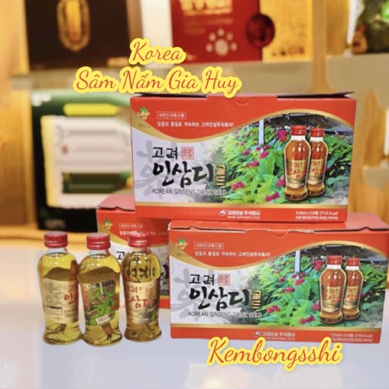 [HÀNG MỚI] Nước Hồng Sâm Có Củ Nguyên Chất Hàn Quốc