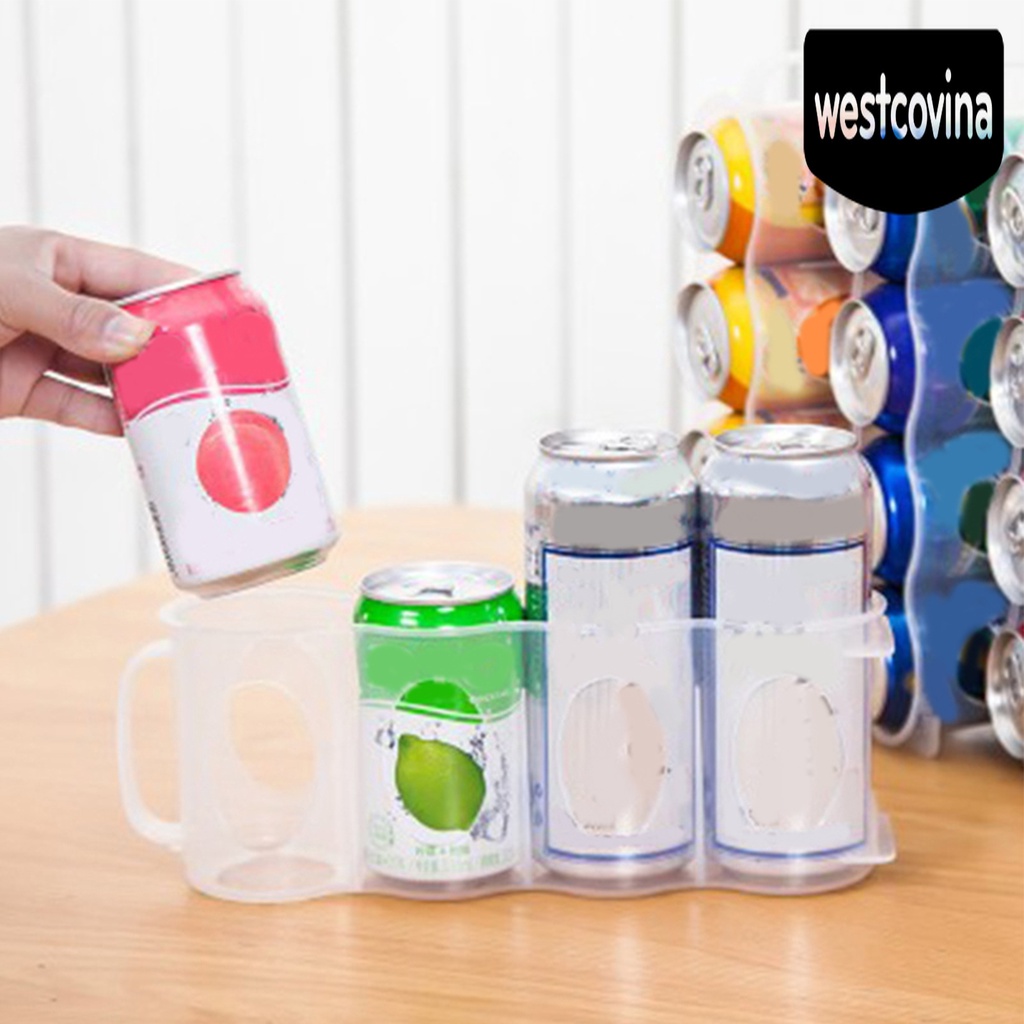[Hot]☀ Giá Đỡ Lon Nước Soda Bằng Nhựa Thông Gió Linh Hoạt Cho Tủ Lạnh