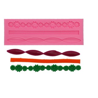 Khuôn Silicone Viền Hoa Cong 3 Kiểu