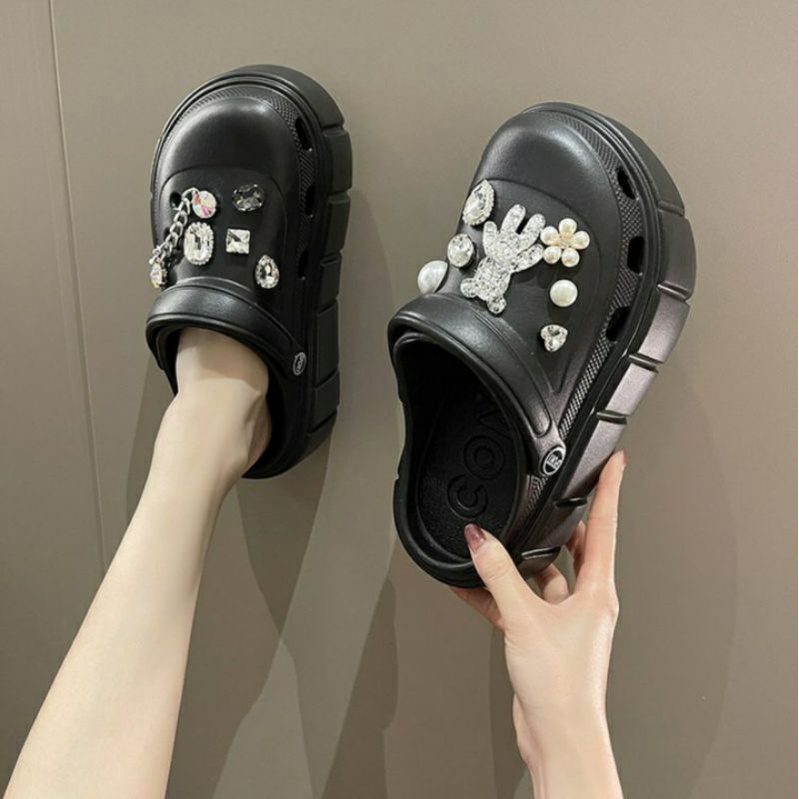 DÉP CROSS ĐEN CAO 4CM CHO NỮ