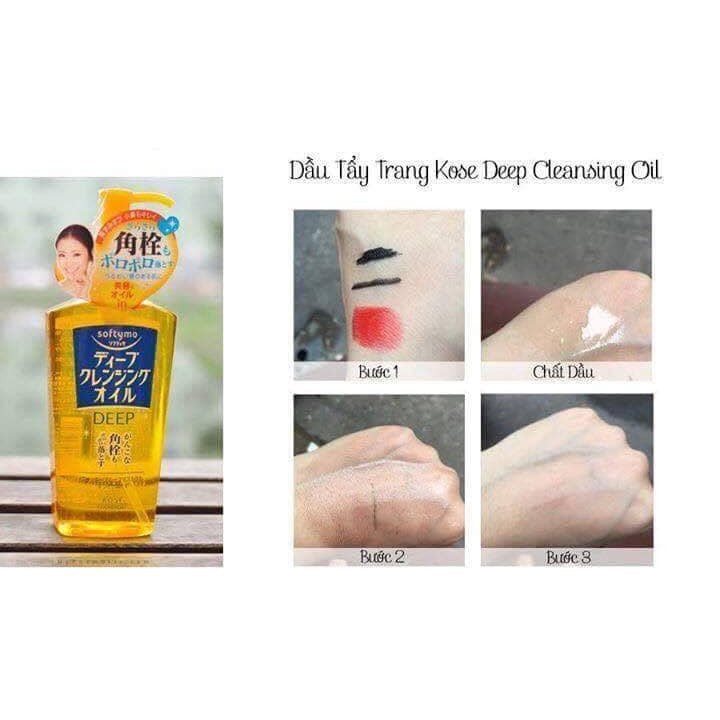 DẦU TẨY TRANG ♥𝑭𝑹𝑬𝑬𝑺𝑯𝑰𝑷♥ DẦU TẨY TRANG KOSE SOFTYMO 230ml Nhật Bản