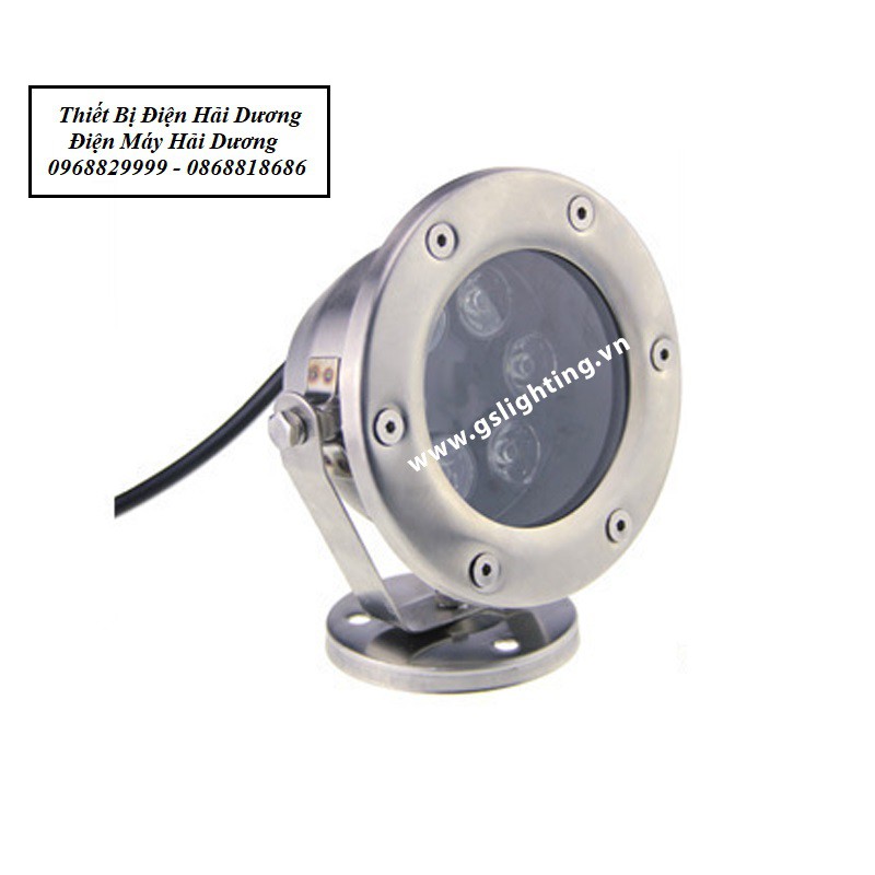 Đèn LED âm nước đổi màu, có đế GS Lighting - công suất 6W - Bảo hành 12 tháng