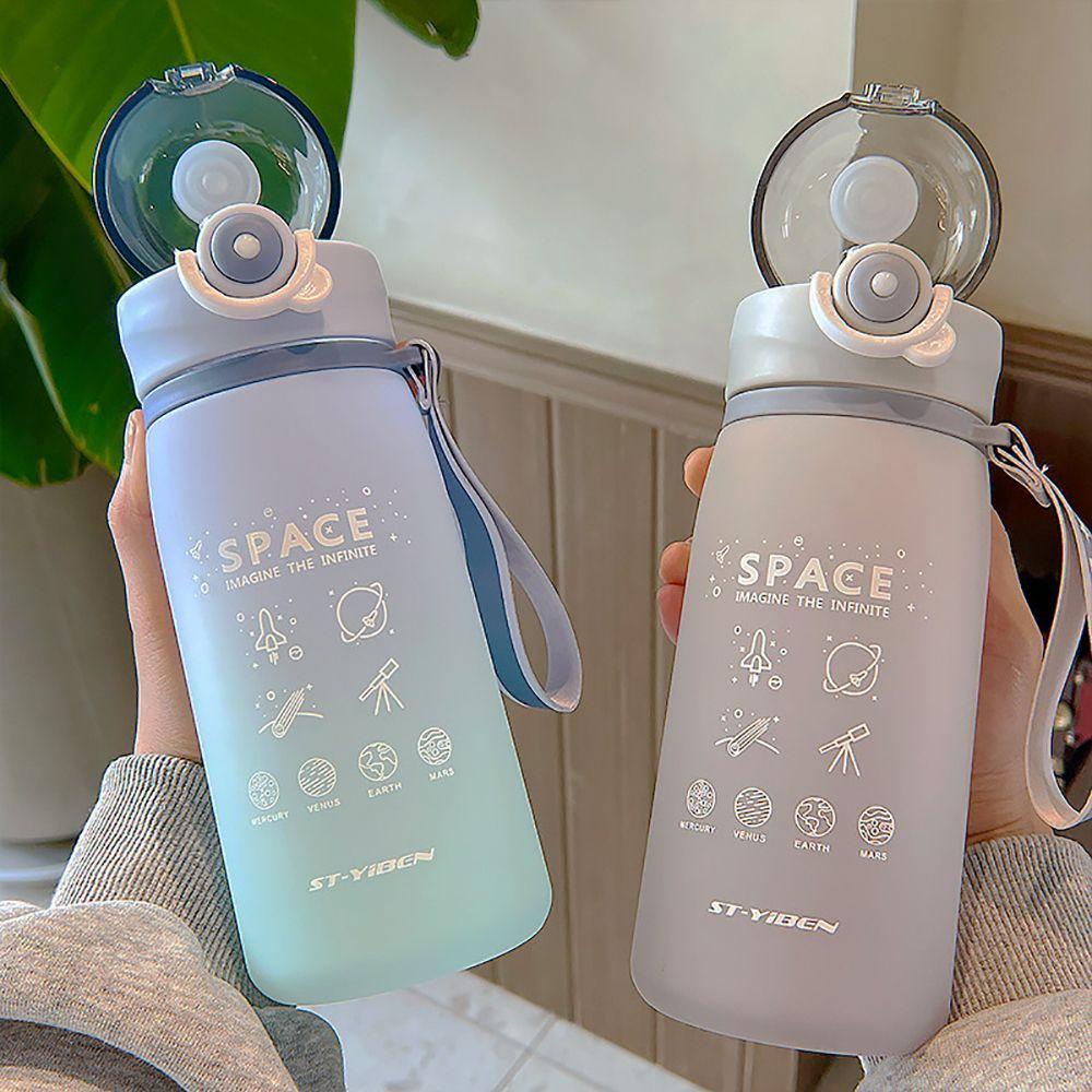 Bình Nước Du Lịch Màu Gradient Có Thang Đo Tiện Lợi