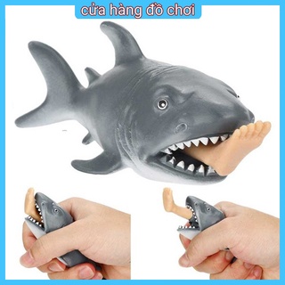 1 Đồ Chơi Cá Mập Nhựa Bóp Tay Giảm Căng Thẳng Vui Nhộn Cho Bé