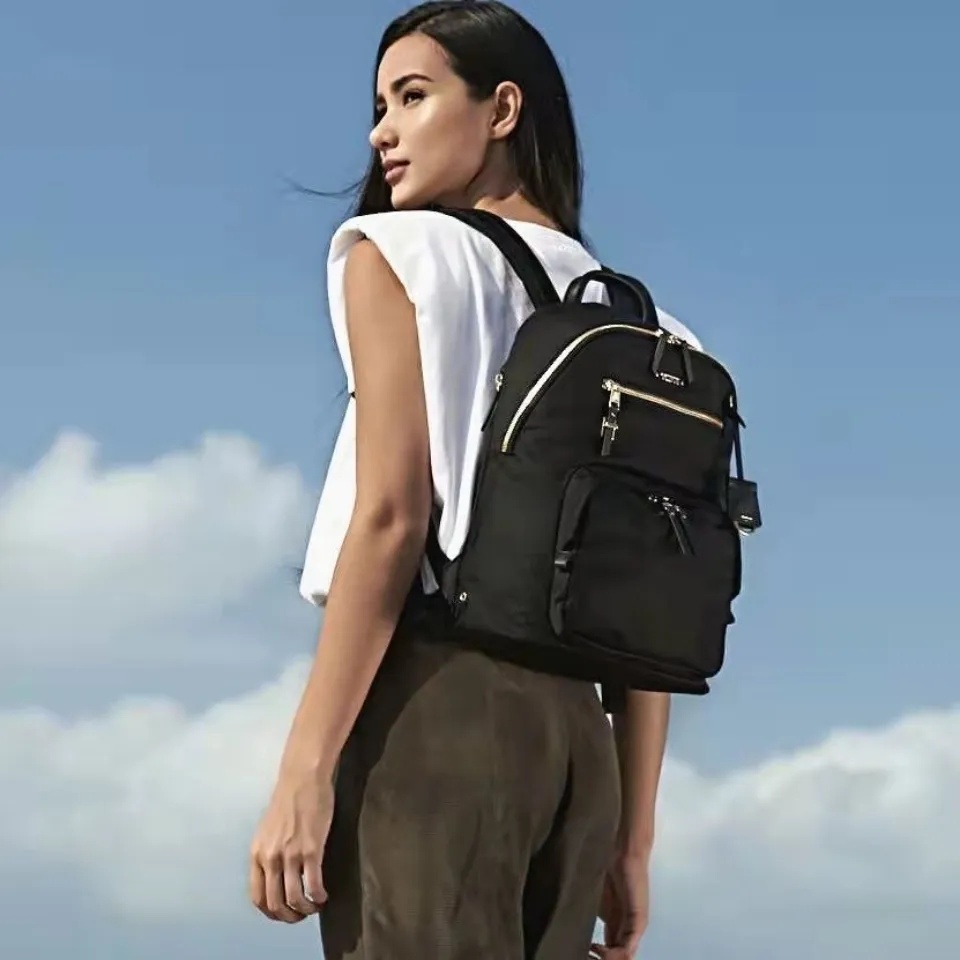 Tumi Voyageur Balo Nylon Siêu Nhẹ Chống Thấm Nước Thời Trang Công Sở Cho Nữ 196302