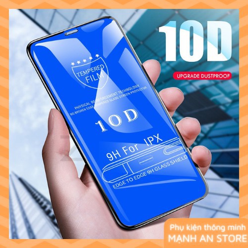 🔥Bán lỗ lấy đánh giá🔥 Kính cường lực iphone 10D Full màn cho tất cả các dòng iphone