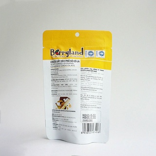 Chuối dẻo phủ socola Berryland- 200g