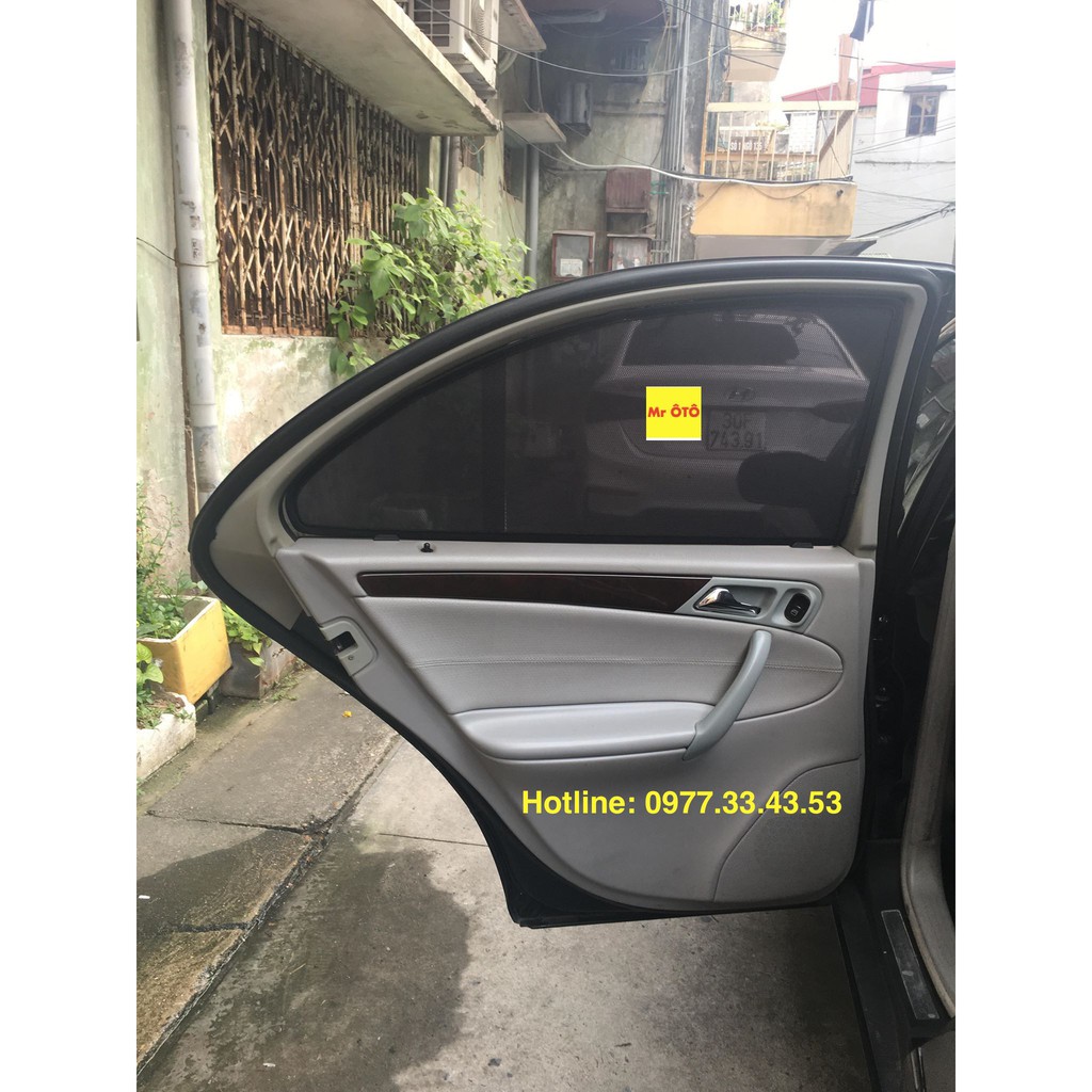 Rèm Che Nắng chống UV Xe Mercedes C200-250-300 W203-2005 (cửa nhựa không nam châm) Hàng Loại 1 MR.ÔTÔ -Bảo Hành 2 Năm
