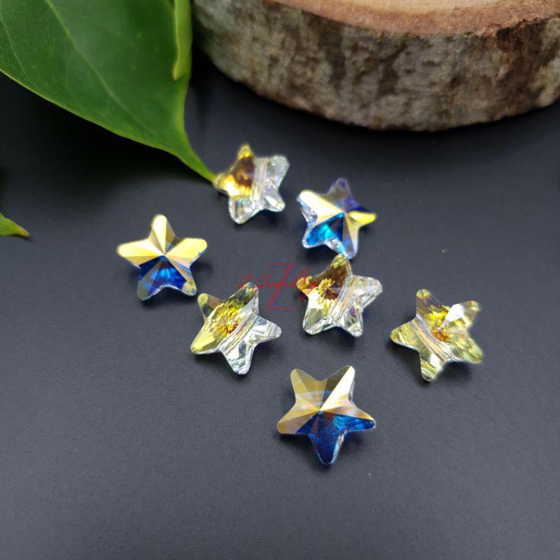 01 hạt pha lê nhân tạo 12ly cao cấp hình ngôi sao/ cỏ 4 lá / Bướm