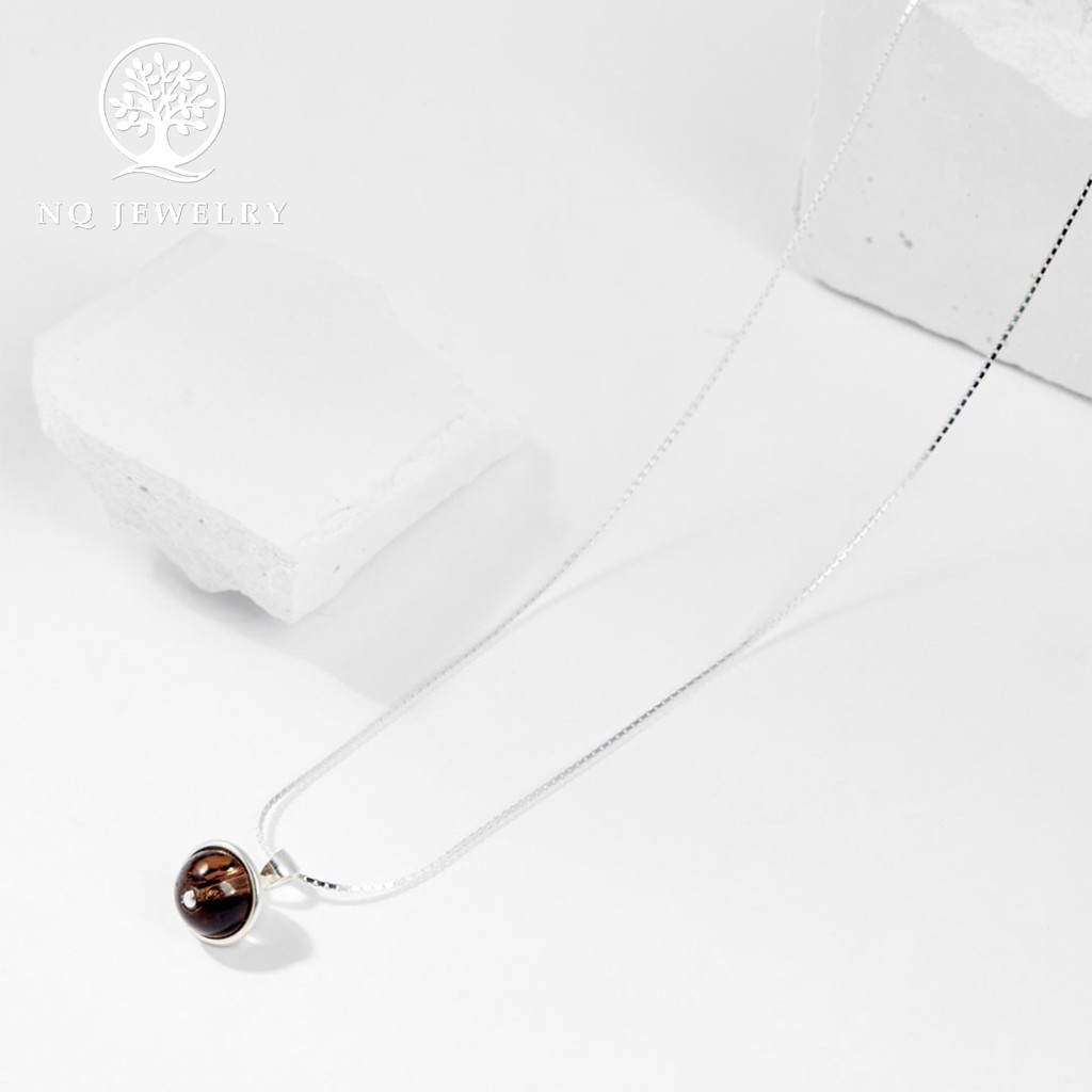 Dây chuyền hạt tròn dây bạc - NQ Jewelry