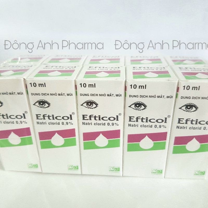 (❣️❣️-5% LN cho quỹ Vacxin) Nước muối sinh lý vệ sinh mắt, mũi cho bé Efticol /Natri Clorid Pharmedic - Đông Anh Pharma