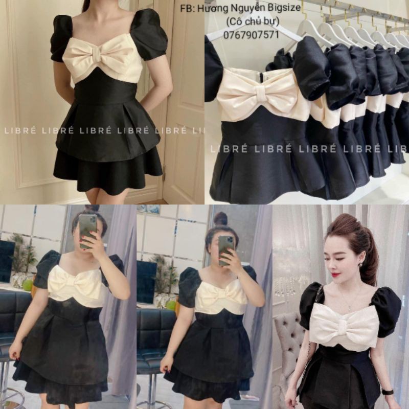(Ảnh thật) BIGSIZE SET ÁO NƠ DỄ THƯƠNG