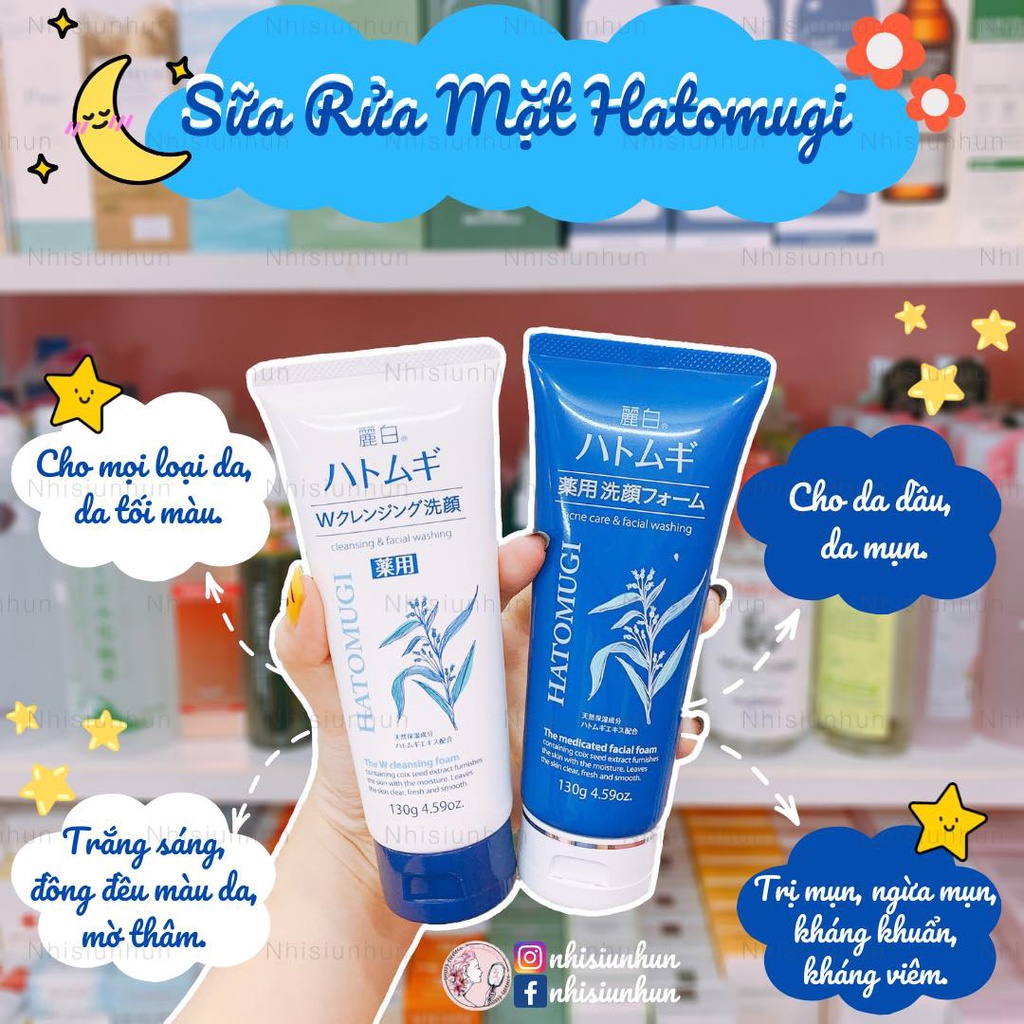 Sữa rửa mặt chiết xuất Ý Dĩ Hatomugi Naturie