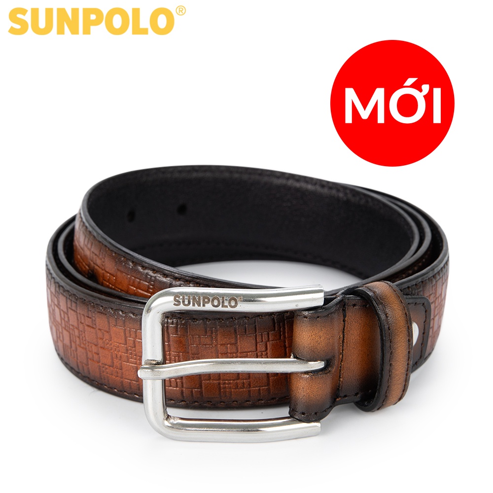 Thắt lưng nam da bò SUNPOLO BSMK45- 3 Phiên bản màu