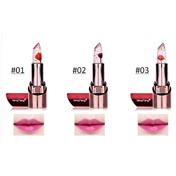 Son dưỡng môi có màu - Son thạch ép cánh hoa Heng Fang | BigBuy360 - bigbuy360.vn