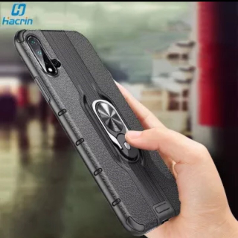 Ốp lưng Hacrin Cho Huawei Honor 20 Kim loại Vòng đeo tay từ tính Giá đỡ chống va đập (em có hình màu thật)