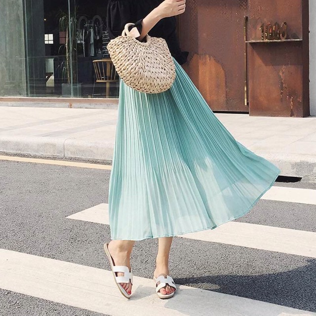 Chân váy xếp ly dáng dài 70cm | BigBuy360 - bigbuy360.vn