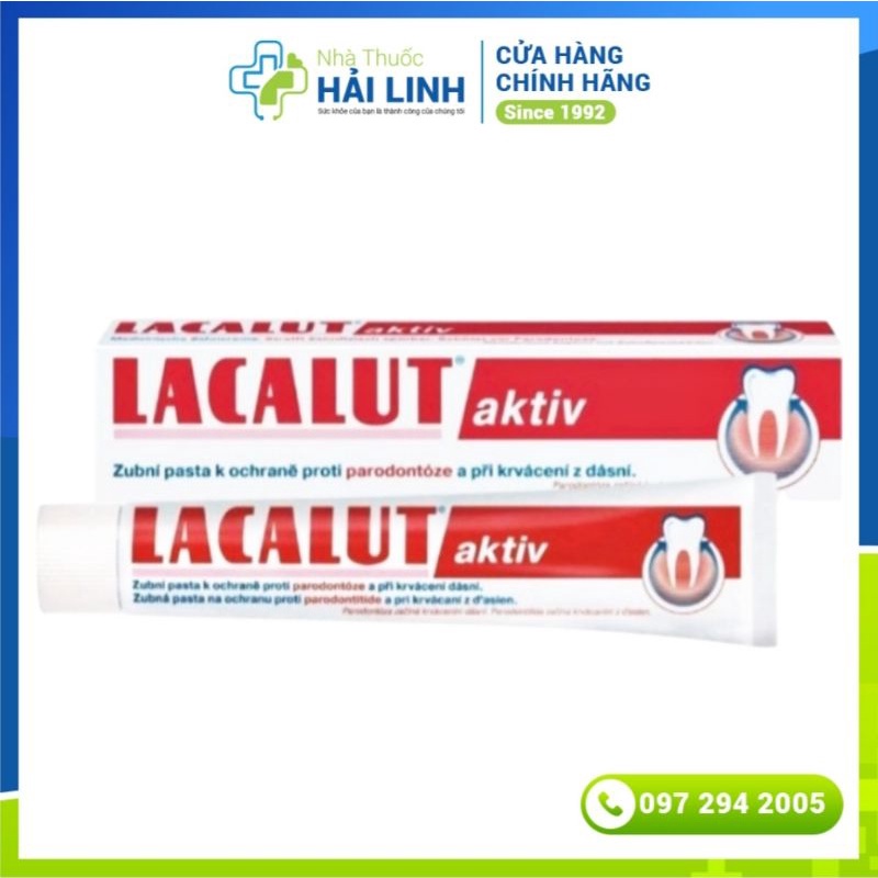 Kem đánh răng Đức Lacalut aktiv 75 ml ⚡ Tặng quà ⚡ Ngừa viêm nướu, chảy máu chân răng
