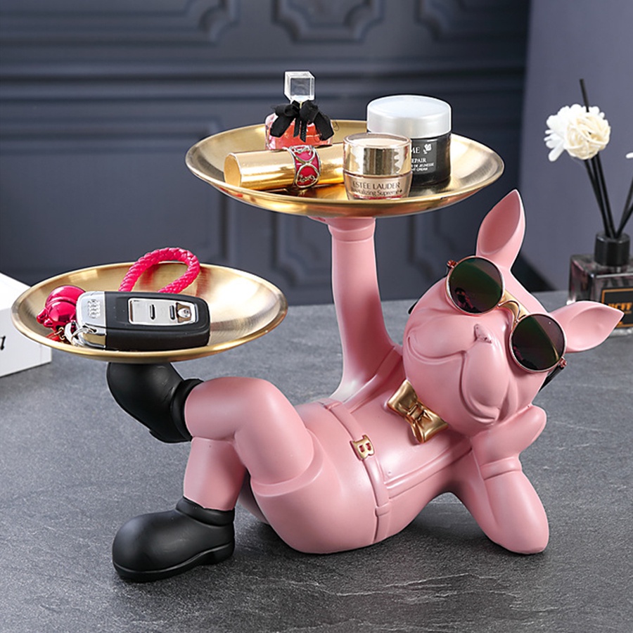 Con chó khay đựng đồ, khay đựng kẹo, khay đồ ăn vặt