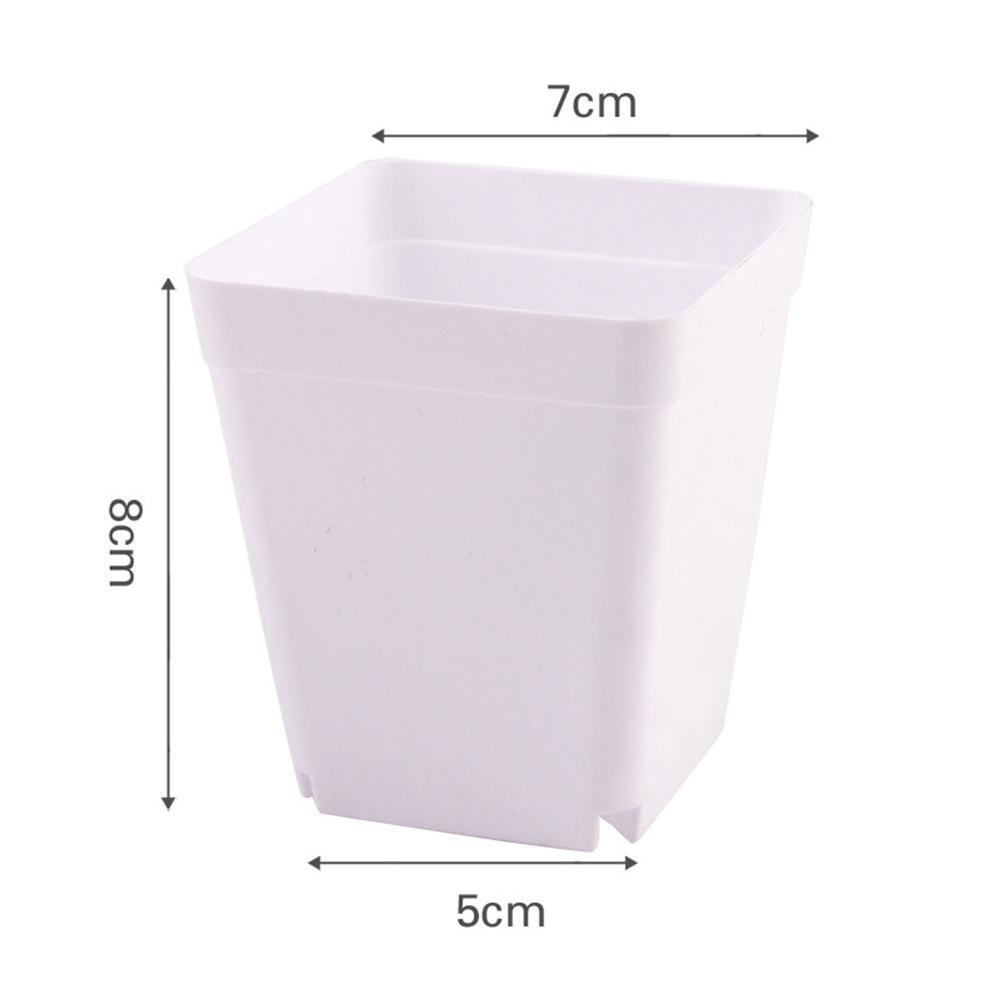 1 Chậu Trồng Hoa Bằng Nhựa Nhám Hình Vuông Nhỏ 7cm H8G3
