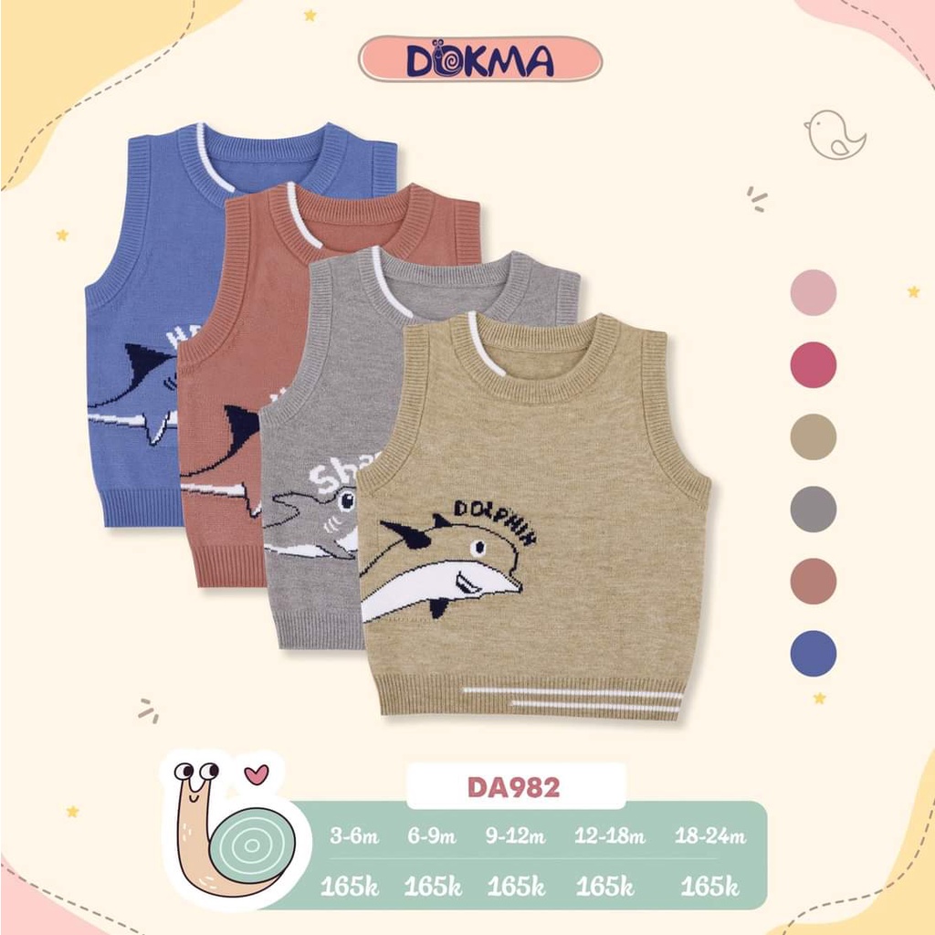Áo gile len cổ tròn Dokma DA982