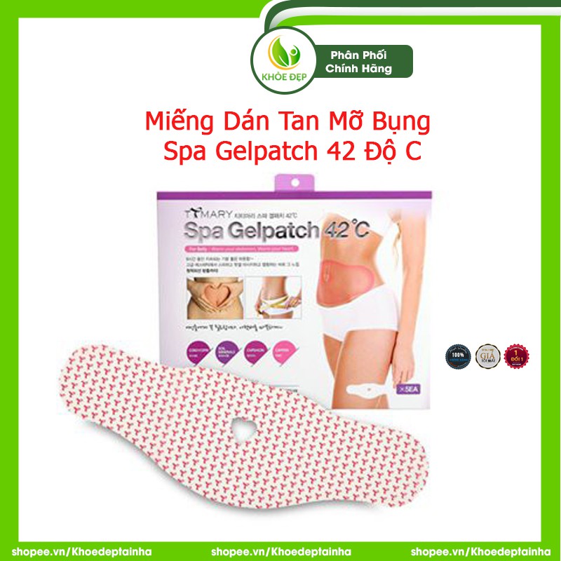 [ CHÍNH HÃNG ] Miếng Dán Tan Mỡ Bụng Spa Gelpatch 42 Độ C