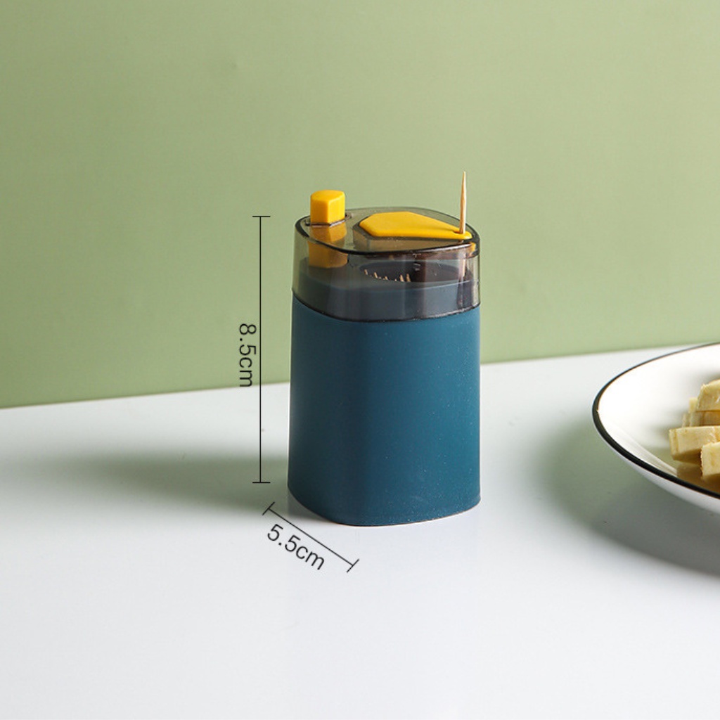 Lọ đựng tăm xỉa răng nút nhấn lấy tăm tự động tiện ích