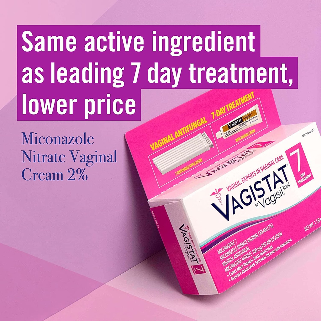 Vagisil - Vagistat 7 ngày giảm nhiễm trùng nấm men cho phụ nữ, giúp giảm ngứa và kích ứng bên ngoài bởi Vagisil