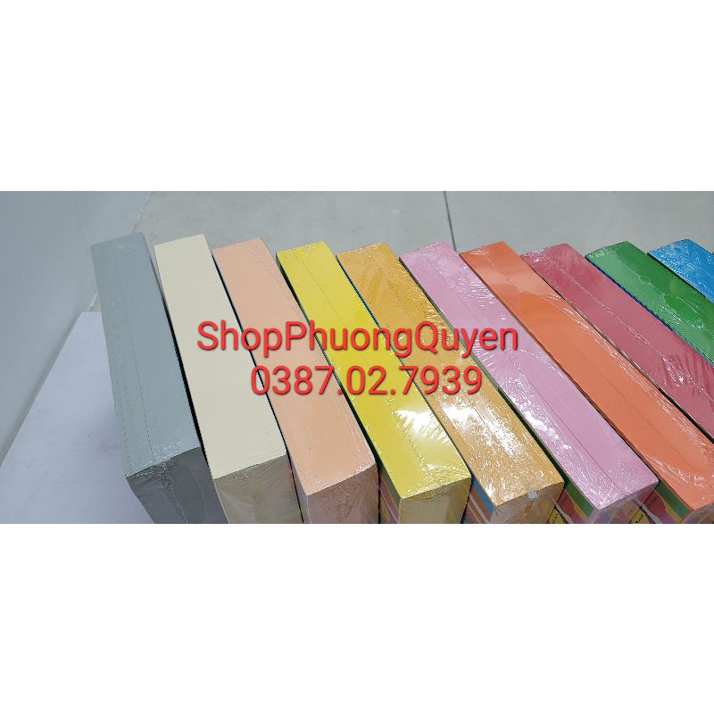 Giấy màu A4 80gsm- 1 xấp 500 tờ