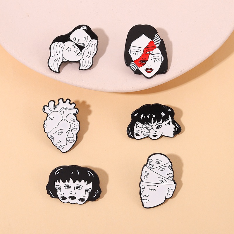 Huy Hiệu Cài Áo Hình Cô Gái Ngoài Hành Tinh Phong Cách Punk Sáng Tạo