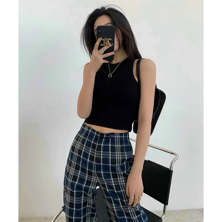 Áo croptop ba lỗ thun tăm phong cách mùa hè năng động chất bozip dày dặn co giãn 4 chiều sát nách ôm body nữ thun tăm A3