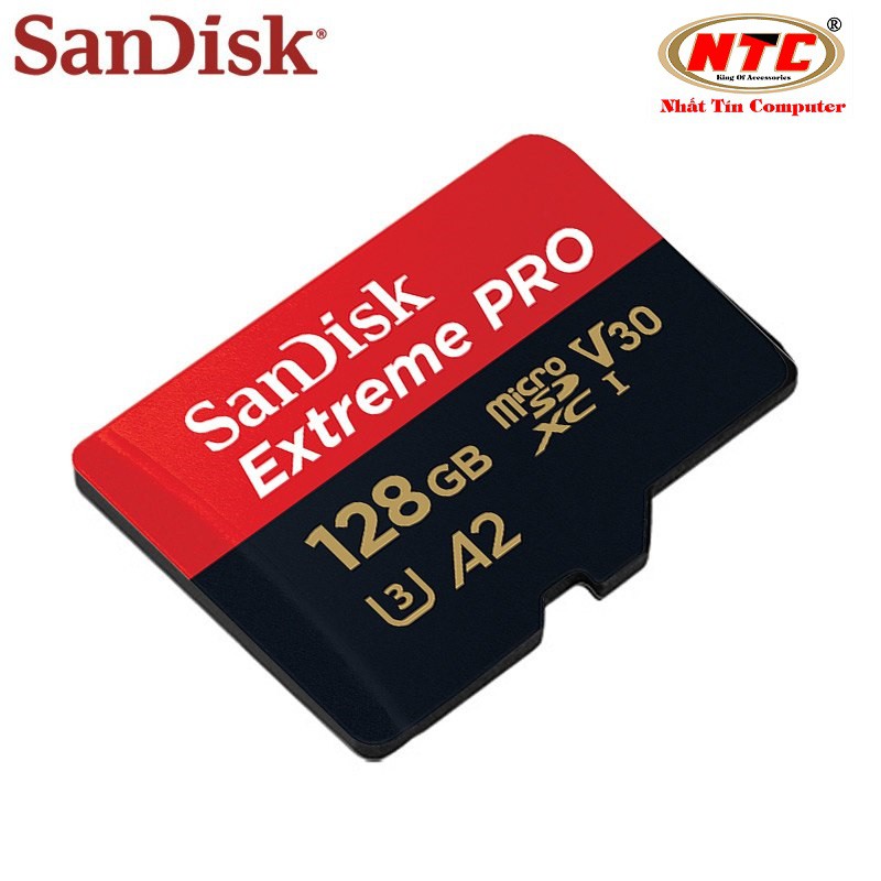 Thẻ Nhớ MicroSDXC SanDisk Extreme Pro V30 U3 4K A2 128GB R170MB/s W90MB/s (Đen đỏ)