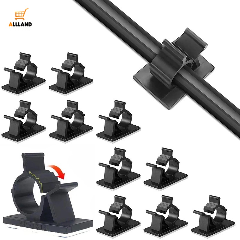 1 Kẹp Giữ Dây Cáp Tự Dính Có Thể Điều Chỉnh Thông Dụng Cho Văn Phòng/Nhà