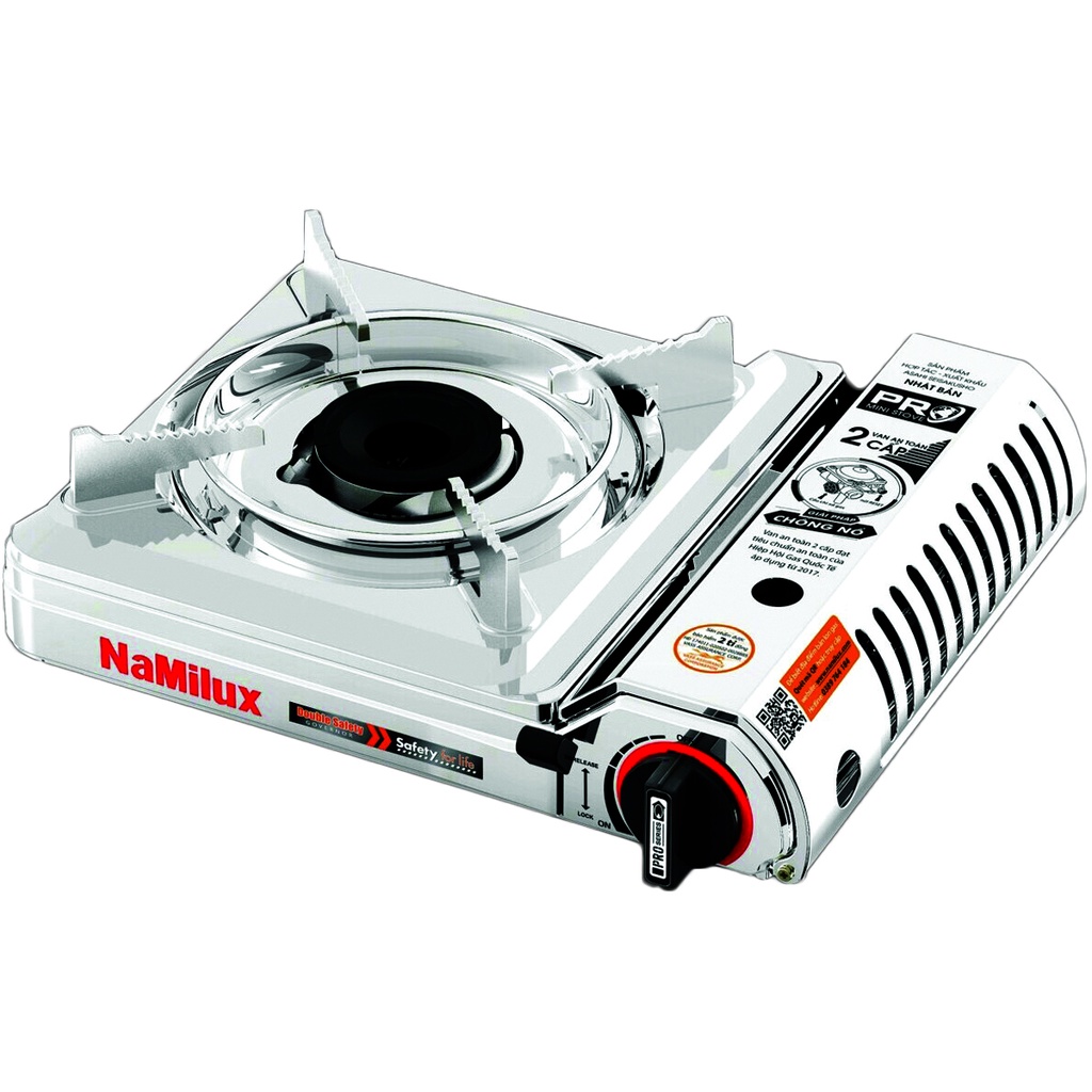 Bếp Ga Bếp Gas Mini Namilux 2S Chống Cháy Nổ PL-2021PF - Hàng Chính Hãng (Bảo Hành 12 Tháng) - HAPOS