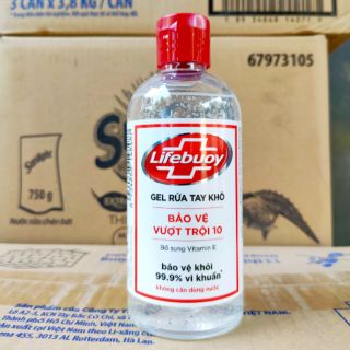 (Mới) Gel Dung dịch rửa tay khô LIFEBUOY 235 ml sát khuẩn Bảo vệ vượt trội đỏ 235ml