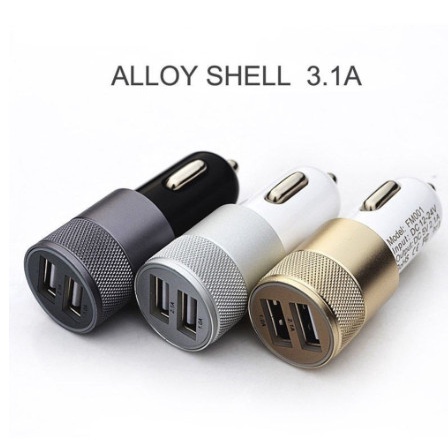 Củ sạc nhanh 2 cổng USB DC 3.1A chuyên dùng cho điện thoại / laptop trên xe hơi 88154 KOREA STORE 88