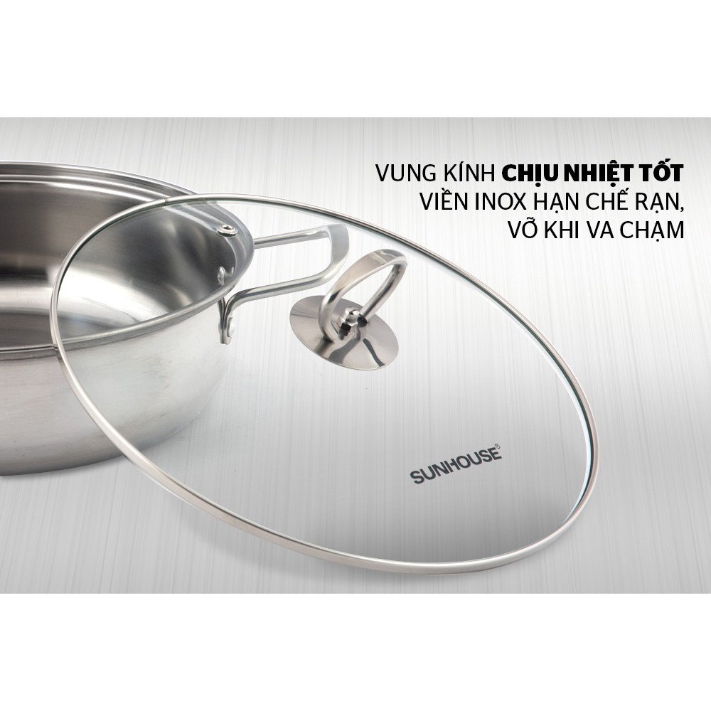 NỒI LẨU INOX 1 ĐÁY SUNHOUSE SHL24