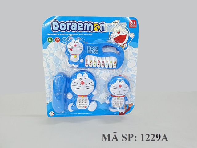 Đồ chơi đàn điện thoại dùng pin Hellokitty/ Doremon