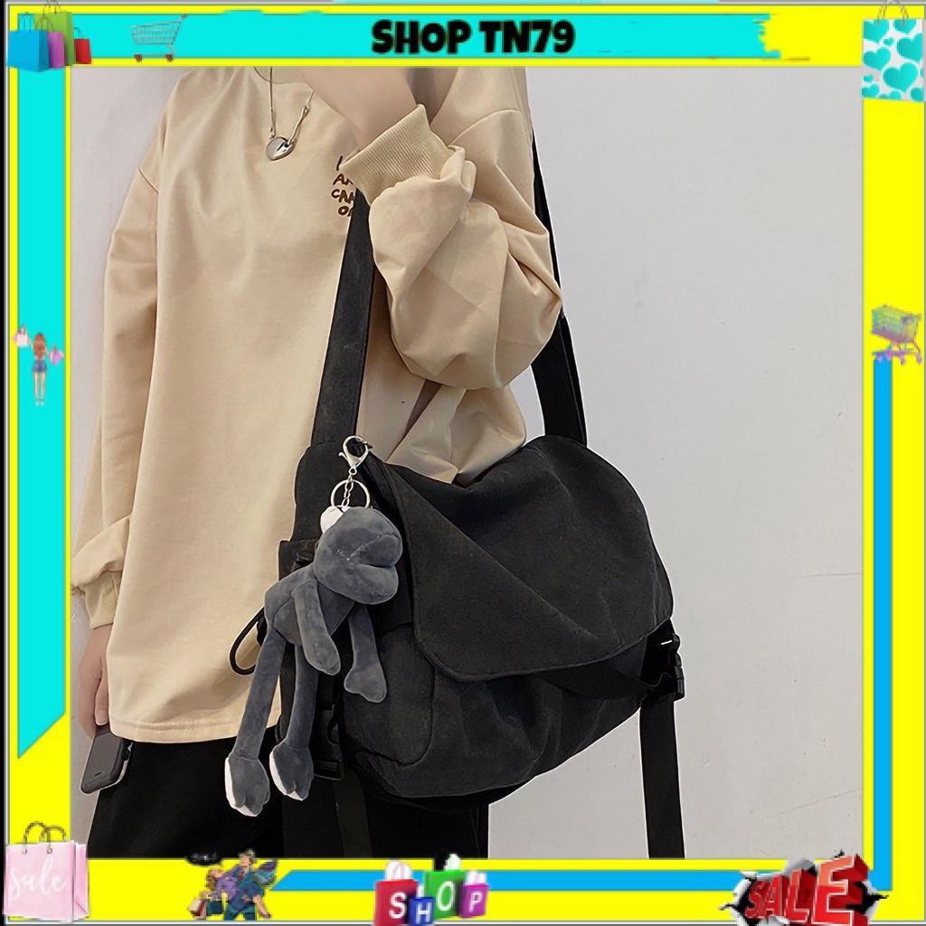 Túi tote đeo chéo nam nữ vải canvas phong cách ulzzang unisex giá rẻ đi học đi chơi CV108