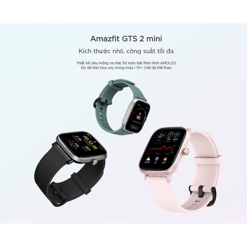 [Mã ELMAZ10 giảm 10% đơn 500K] Đồng Hồ Thông Minh Amazfit GTS 2 Mini - Hàng Chính Hãng - Bảo Hành 12 Tháng