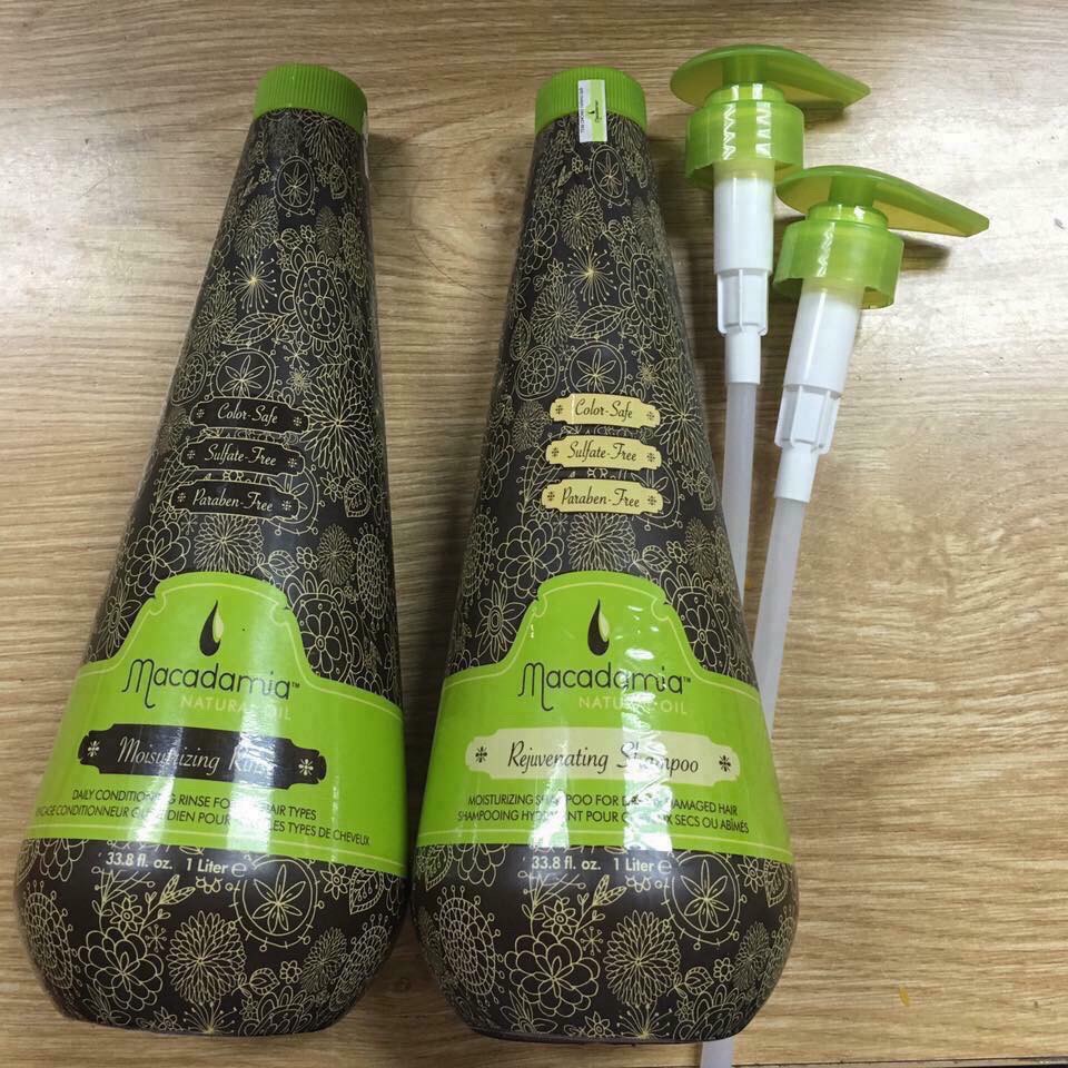 CẶP DẦU GỘI XẢ MACADAMIA TRẺ HÓA TÓC SIÊU MƯỢT 1000ML 5.0
