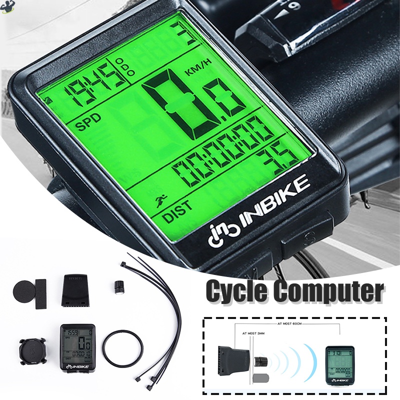 Đồng Hồ Tốc Độ Màn Hình LCD 2.3 inch Không Dây Chống Thấm Nước Gắn Xe Đạp/Xe Đạp